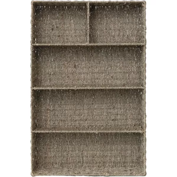 Creative CoOp Natural HandWoven Seagrass Sectional Tray Natural