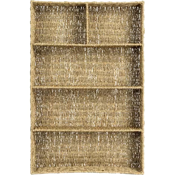 Creative CoOp Natural HandWoven Seagrass Sectional Tray Natural