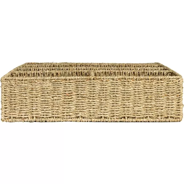 Creative CoOp Natural HandWoven Seagrass Sectional Tray Natural