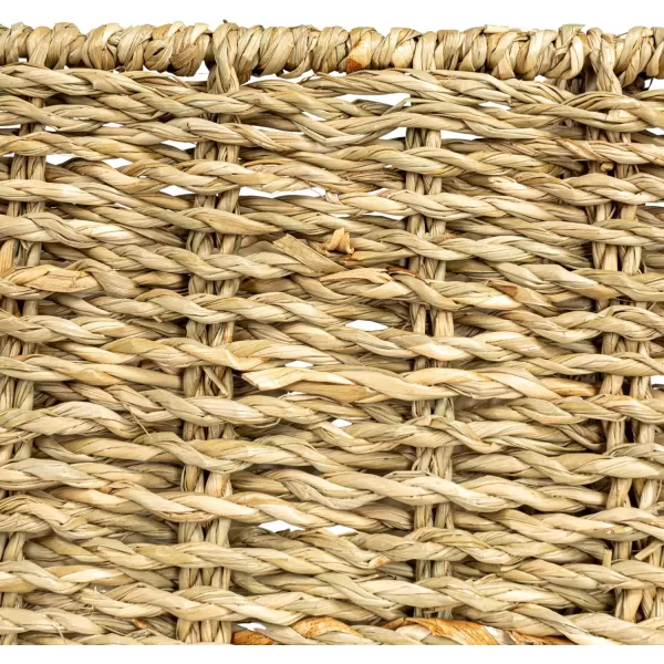 Creative CoOp Natural HandWoven Seagrass Sectional Tray Natural