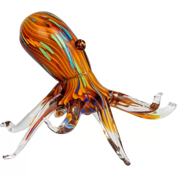 Creative CoOp Oceanic Splendor Art Glass Octopus Multicolor