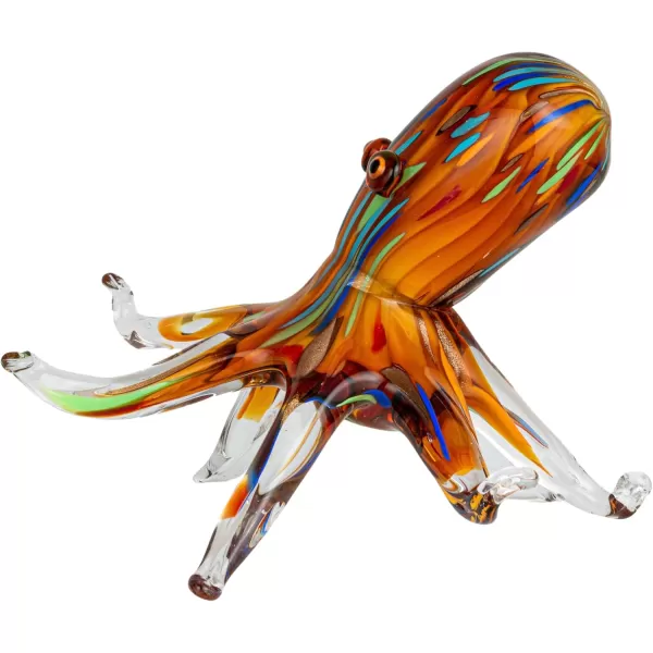 Creative CoOp Oceanic Splendor Art Glass Octopus Multicolor