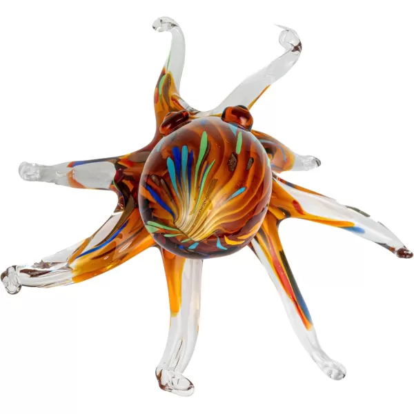 Creative CoOp Oceanic Splendor Art Glass Octopus Multicolor