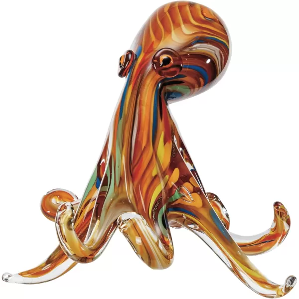 Creative CoOp Oceanic Splendor Art Glass Octopus Multicolor