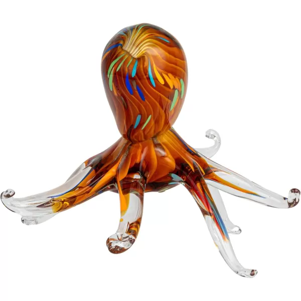 Creative CoOp Oceanic Splendor Art Glass Octopus Multicolor