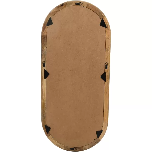 Creative CoOp Oval Wall Mirror with Mango Wood Frame