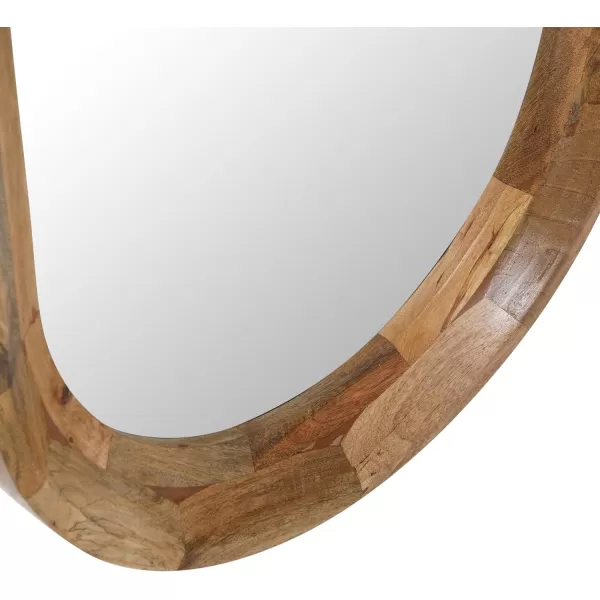 Creative CoOp Oval Wall Mirror with Mango Wood Frame