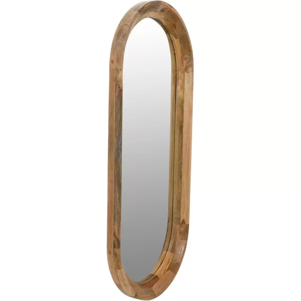 Creative CoOp Oval Wall Mirror with Mango Wood Frame