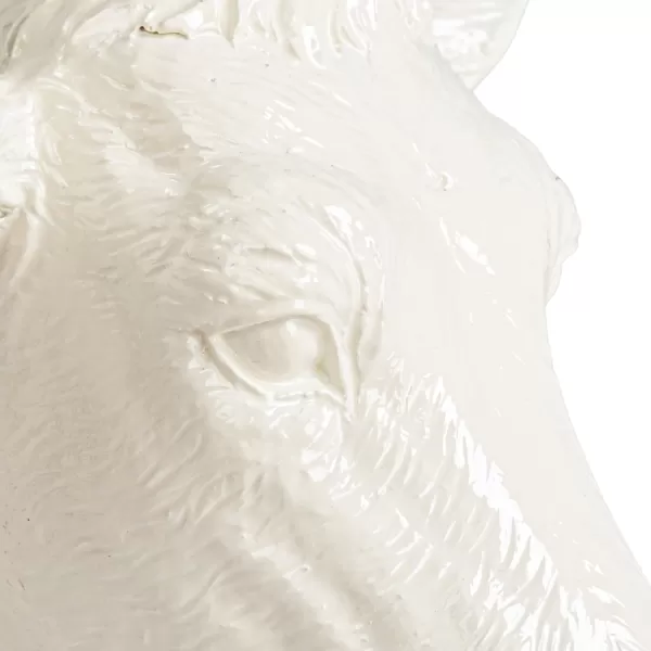 Creative CoOp Pastoral Elegance Sheep Taper Holder WhiteCow