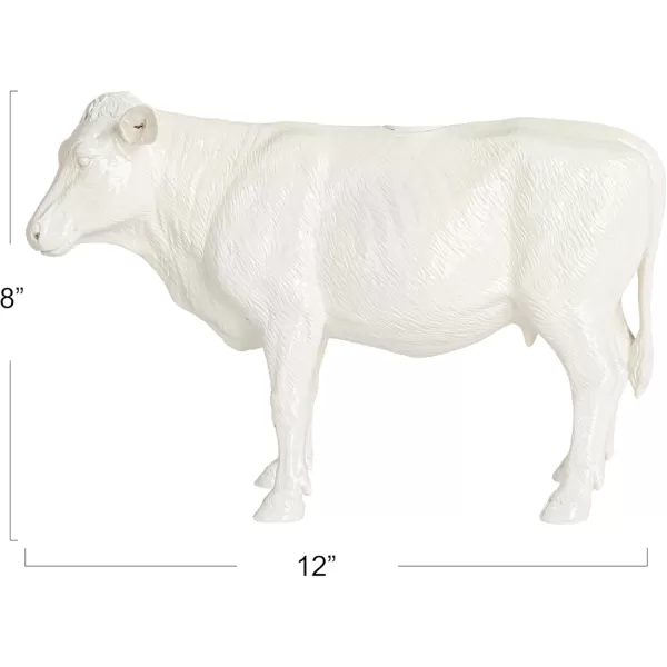 Creative CoOp Pastoral Elegance Sheep Taper Holder WhiteCow