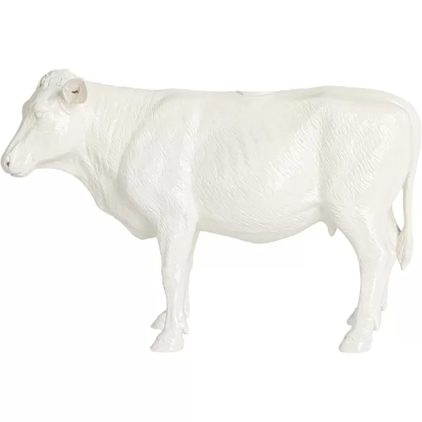 Creative CoOp Pastoral Elegance Sheep Taper Holder WhiteCow