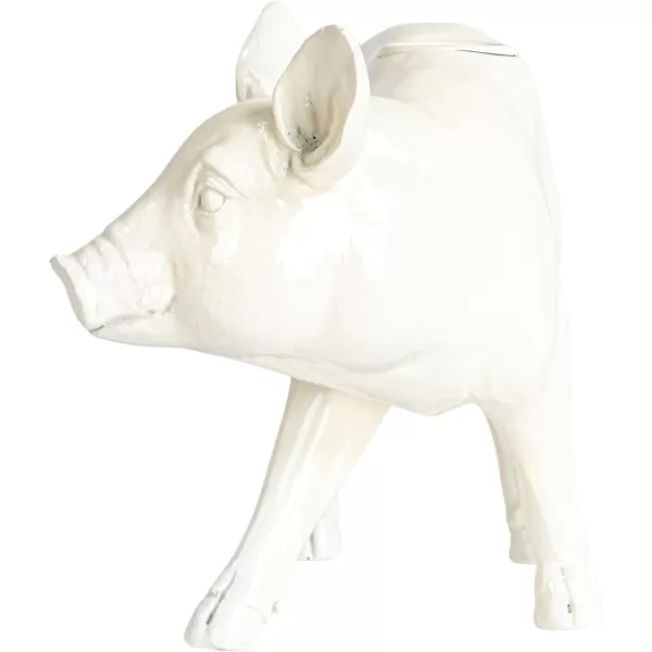 Creative CoOp Pastoral Elegance Sheep Taper Holder WhitePig