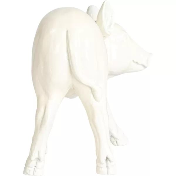 Creative CoOp Pastoral Elegance Sheep Taper Holder WhitePig