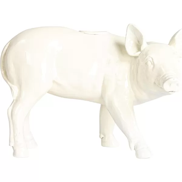 Creative CoOp Pastoral Elegance Sheep Taper Holder WhitePig
