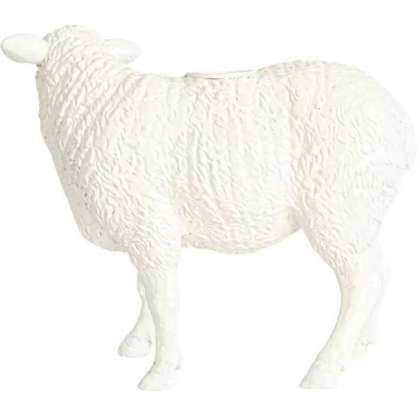 Creative CoOp Pastoral Elegance Sheep Taper Holder WhiteSheep