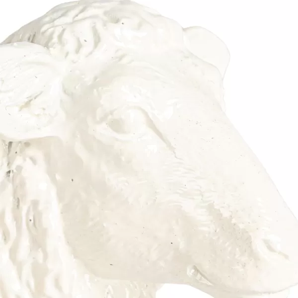 Creative CoOp Pastoral Elegance Sheep Taper Holder WhiteSheep
