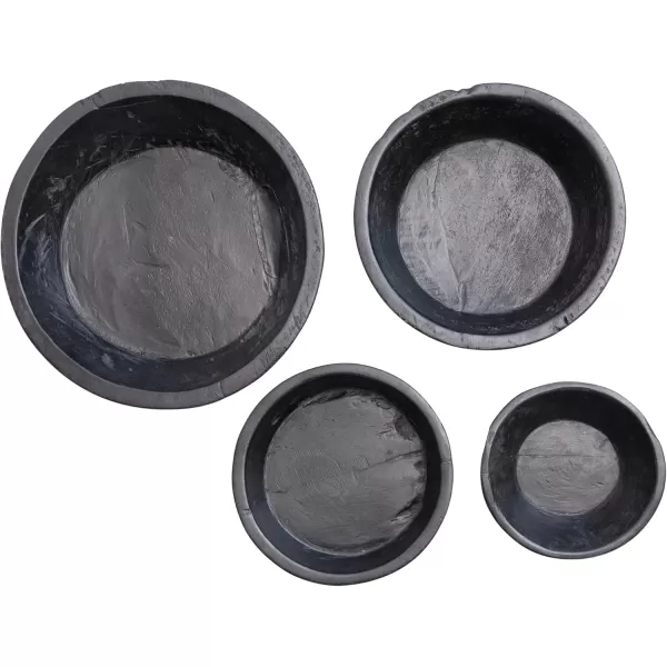 Creative CoOp Reclaimed Wood Nesting Set of 4 Sizes Black Decorative Bowl