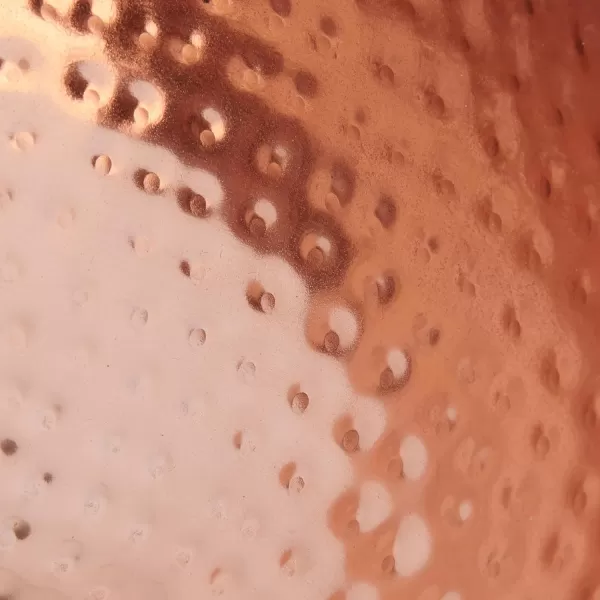 Creative CoOp Round Hammered Metal Bowl Gold Finish 14quotCopper Finish