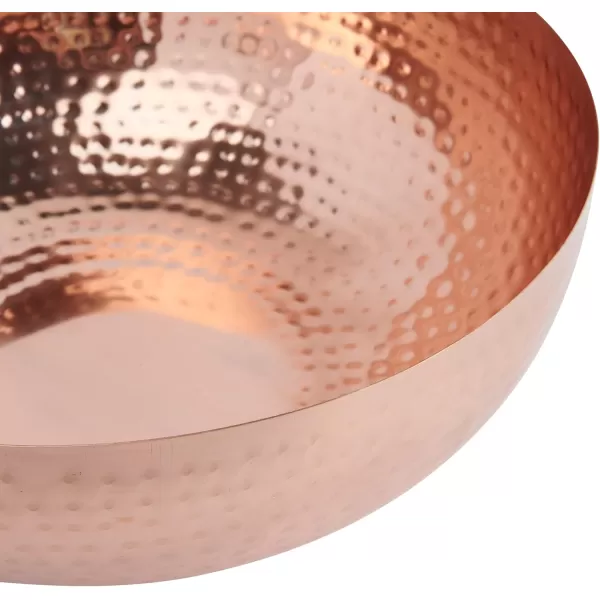 Creative CoOp Round Hammered Metal Bowl Gold Finish 14quotCopper Finish