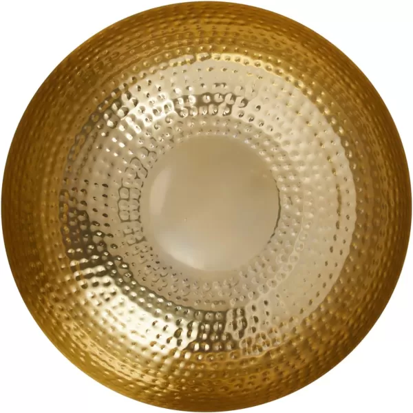 Creative CoOp Round Hammered Metal Bowl Gold Finish 14quotGold Finish