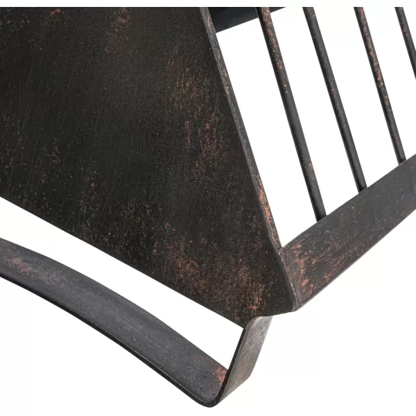 Creative CoOp Rustic Farmhouse Metal Dish Rack with 18 Slots Zinc FinishBlack