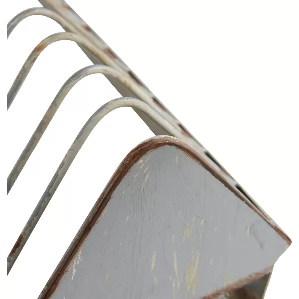 Creative CoOp Rustic Farmhouse Metal Dish Rack with 18 Slots Zinc FinishZinc Finish