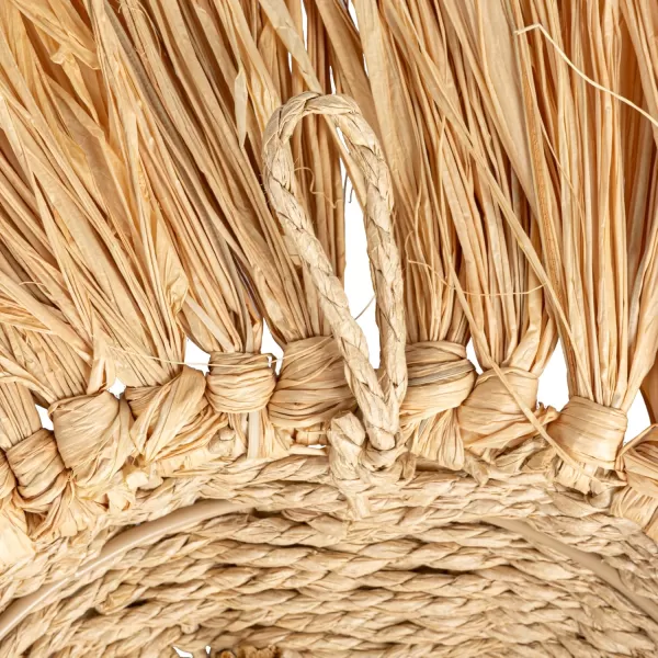 Creative CoOp Savannah King Raffia Lion Wall Art Natural