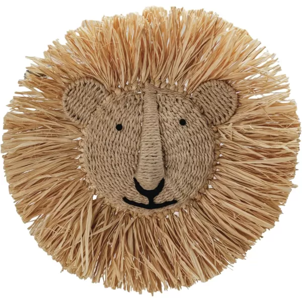 Creative CoOp Savannah King Raffia Lion Wall Art Natural