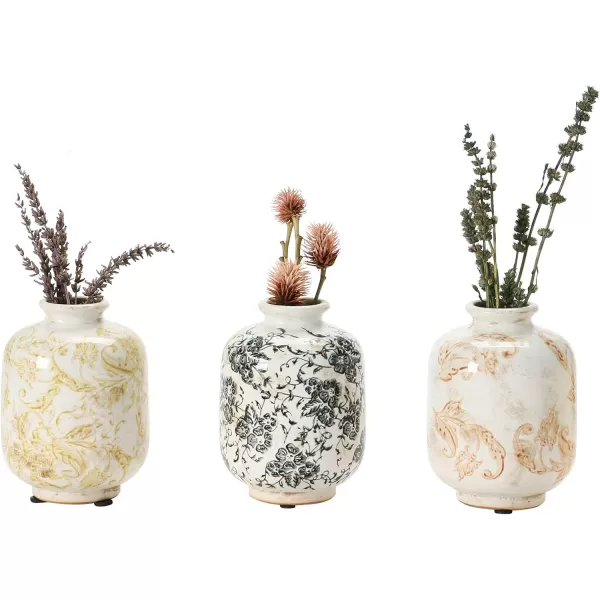 Creative CoOp Set of 3 575quot H Terra Cotta Vases Multi