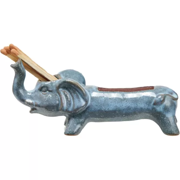 Creative CoOp Stoneware Elephant Match Holder GreyElephant