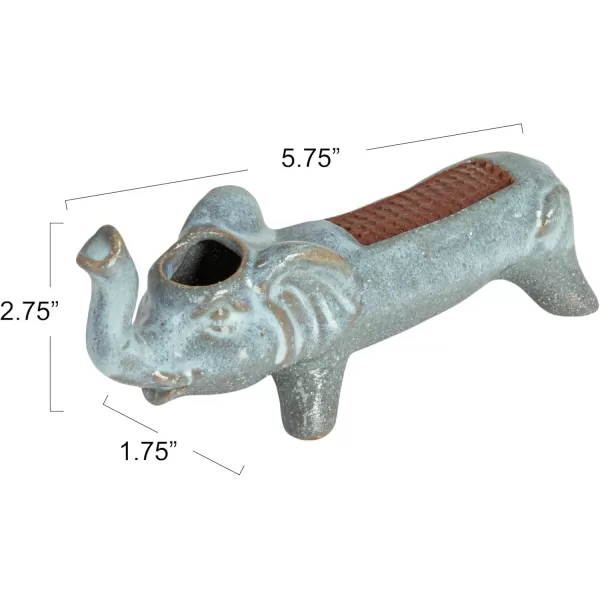 Creative CoOp Stoneware Elephant Match Holder GreyElephant