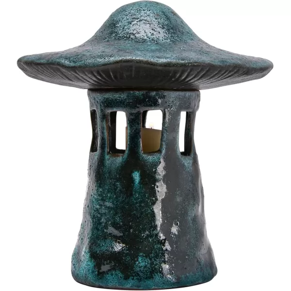 Creative CoOp Stoneware Mushroom Lid Set of 2 Colors Lantern Multi