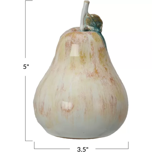Creative CoOp Stoneware Pear Accent Decor Multicolor