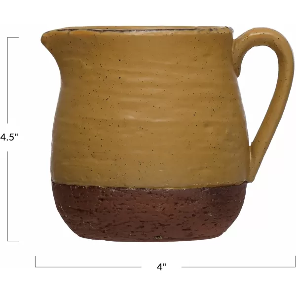 Creative CoOp Stoneware Reactive Glaze Creamer 5quot L x 4quot W x 5quot H Brown