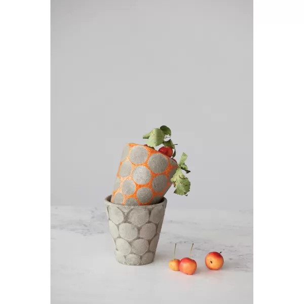 Creative CoOp TerraCotta Planter with Wax Relief DotsCream