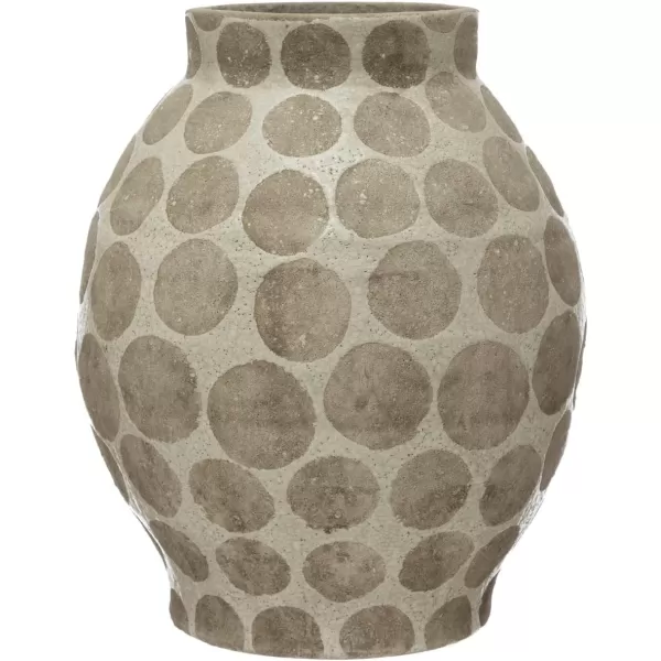 Creative CoOp TerraCotta Planter with Wax Relief DotsCream