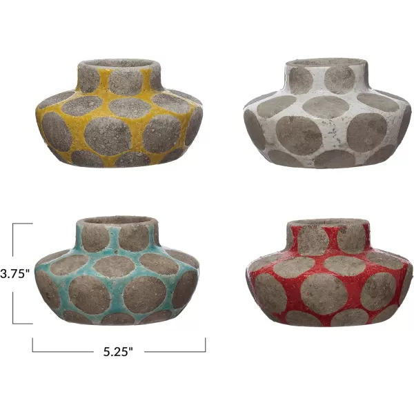 Creative CoOp TerraCotta Planter with Wax Relief DotsPrimary