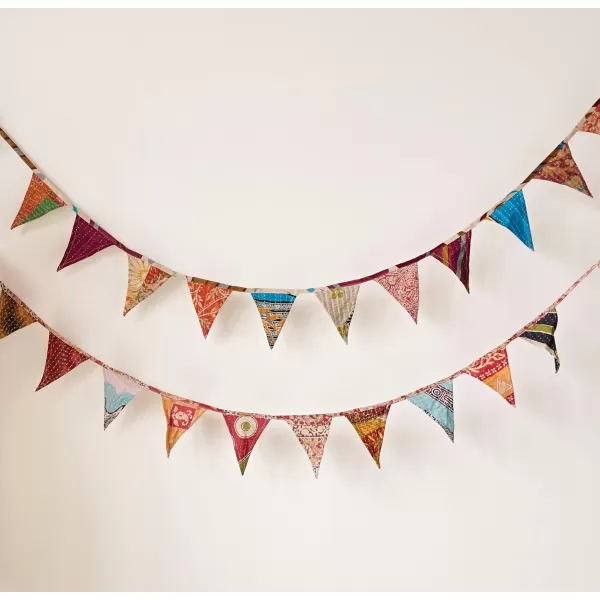 Creative CoOp Vintage Kantha Quilt Garland
