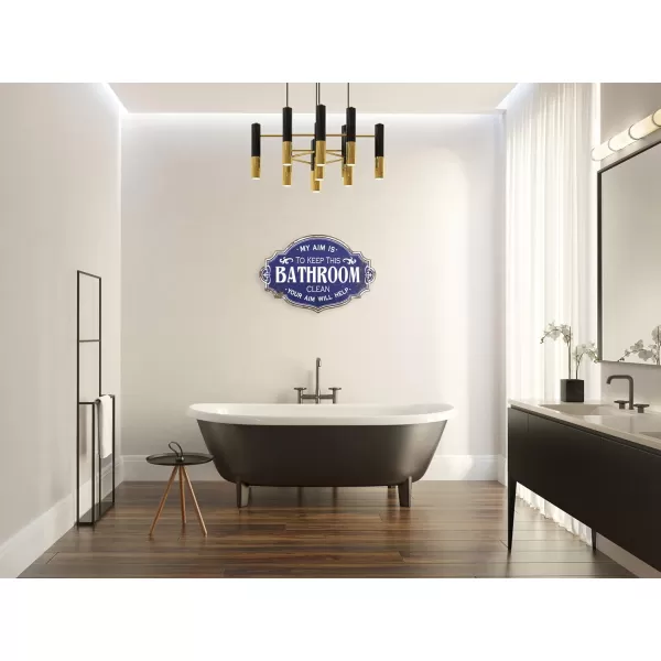 Creative CoOp Vintage Metal Laundry Room Wall Sign with Distressed FinishBathroom