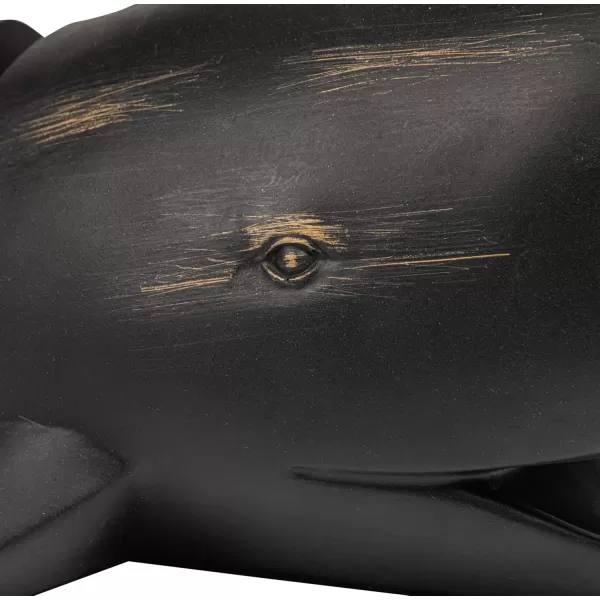 Creative CoOp Whale Shaped Resin Bookends Set of 2 PiecesDistressed Black