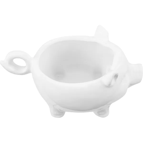 Creative CoOp White Ceramic Pig Shaped Bowl725L x 45W x 35H