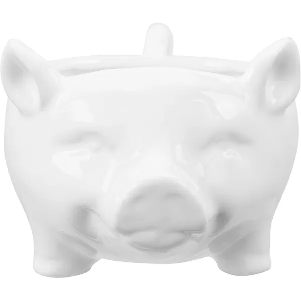 Creative CoOp White Ceramic Pig Shaped Bowl725L x 45W x 35H