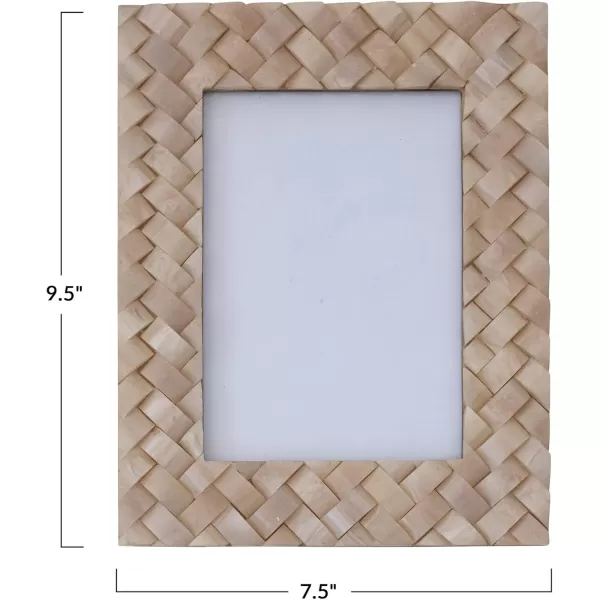 Creative CoOp Woven Resin Ivory Photo Frame