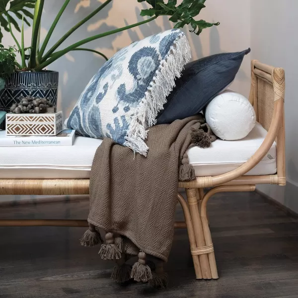 Creative CoOp Woven Wool Shag Lumbar Love Black ampamp Cream Color Pillow