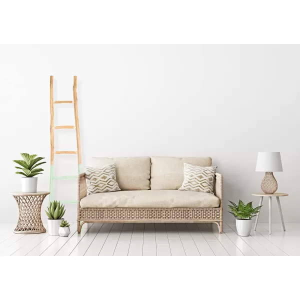 Creative Coop EC0244 Dipped Decorative Wood Ladder BlackBright Green