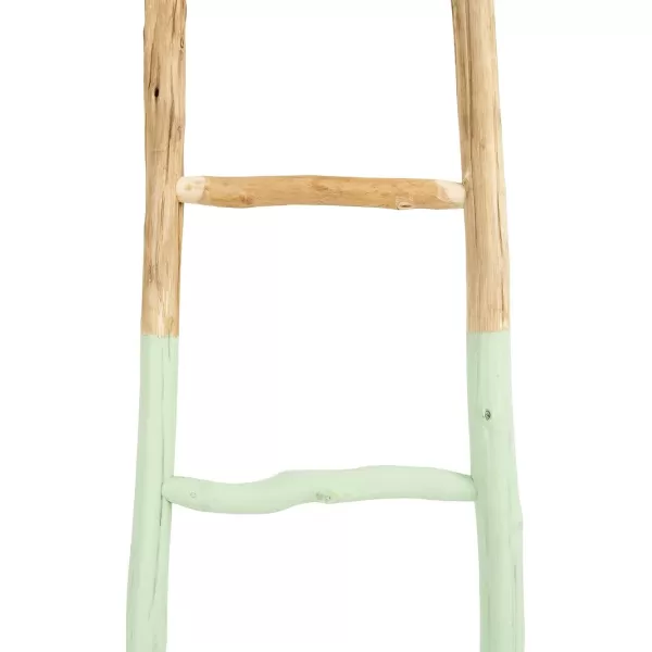 Creative Coop EC0244 Dipped Decorative Wood Ladder BlackBright Green