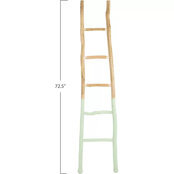 Creative Coop EC0244 Dipped Decorative Wood Ladder BlackBright Green
