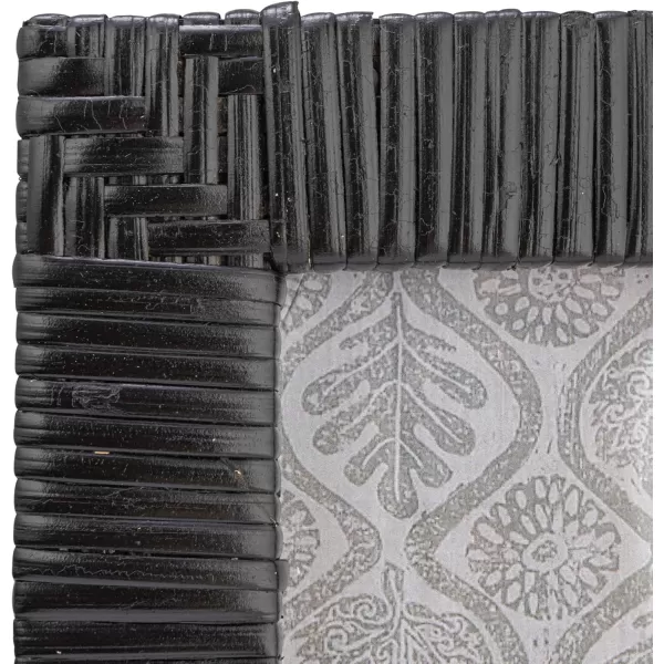 Creative Coop Handwoven Rattan Photo Frame Black Holds 5quot x 7quot PhotoBlack