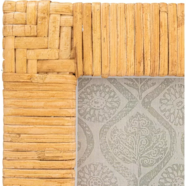 Creative Coop Handwoven Rattan Photo Frame Black Holds 5quot x 7quot PhotoNatural