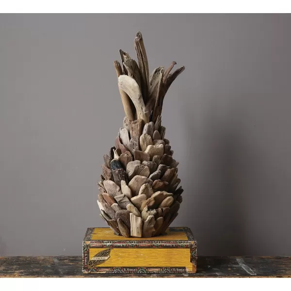 Creative Coop Pure Driftwood Pineapple Decoration Brown